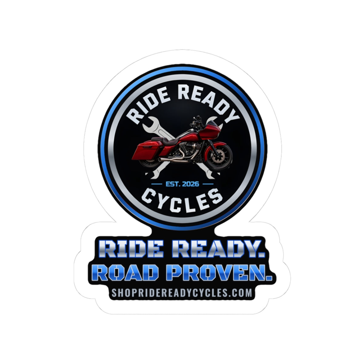 Ride Ready. Road Proven. Logo Sticker