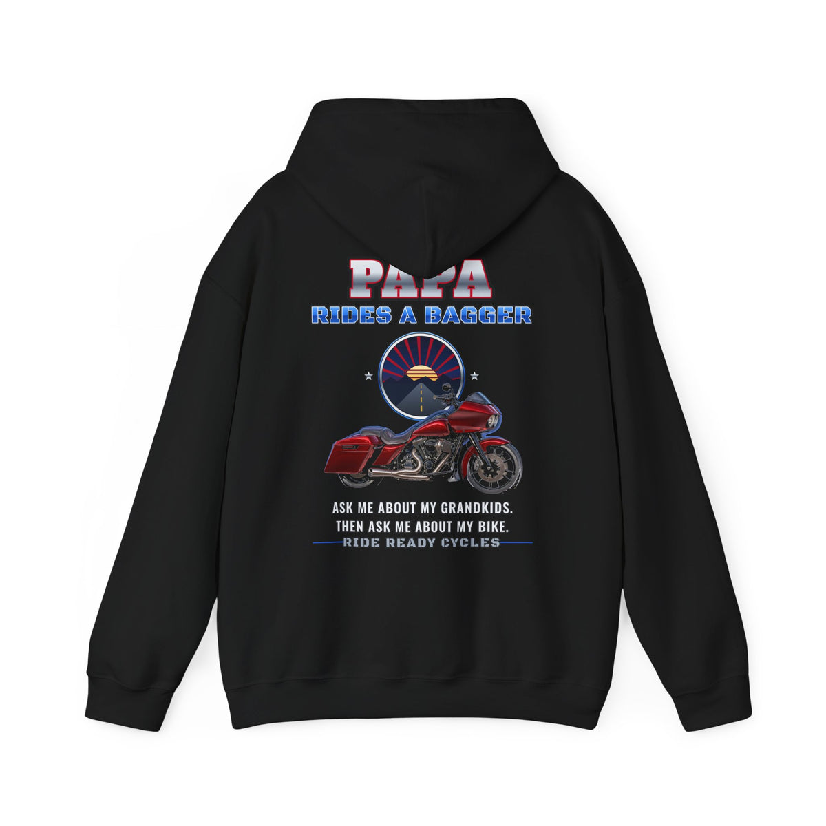 Papa Rides A Bagger Hoodie - view 2