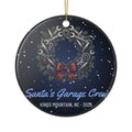 Santa's Garage Crew Ornament by Ride Ready Cycles