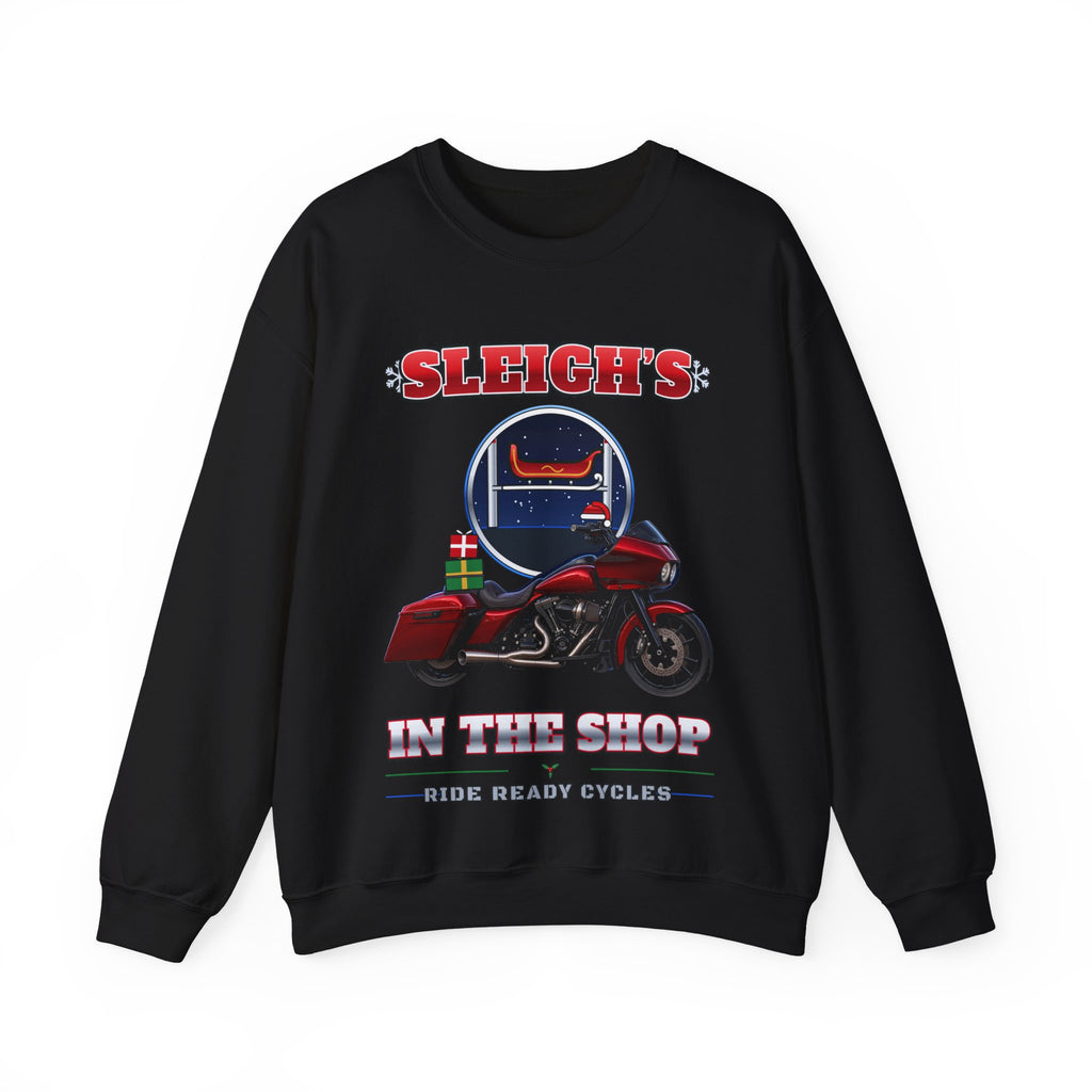 Sleigh’s In The Shop Crewneck Sweatshirt | Ride Ready Cycles