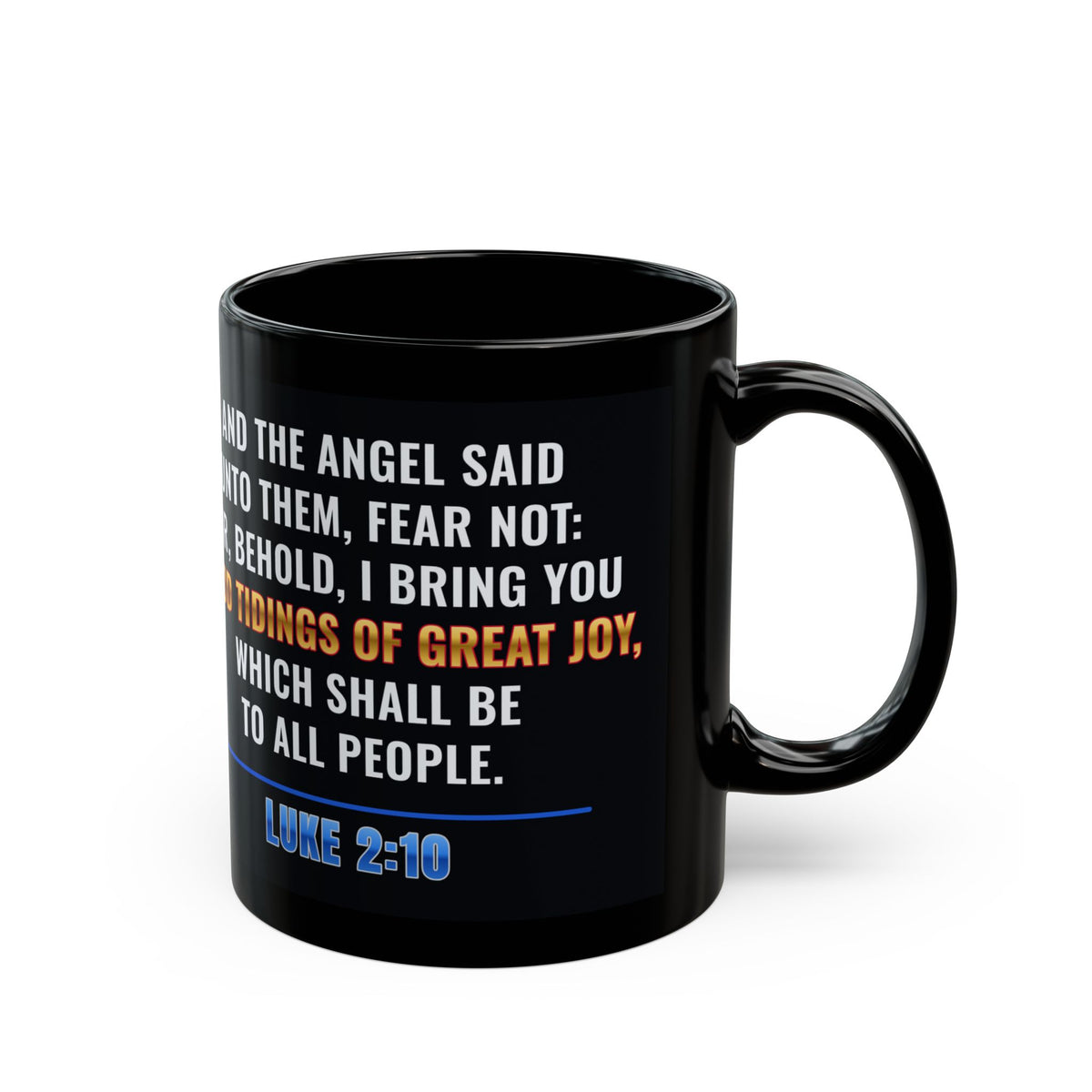 Good Tidings of Great Joy, Luke 2:10 Mug | Ride Ready Cycles