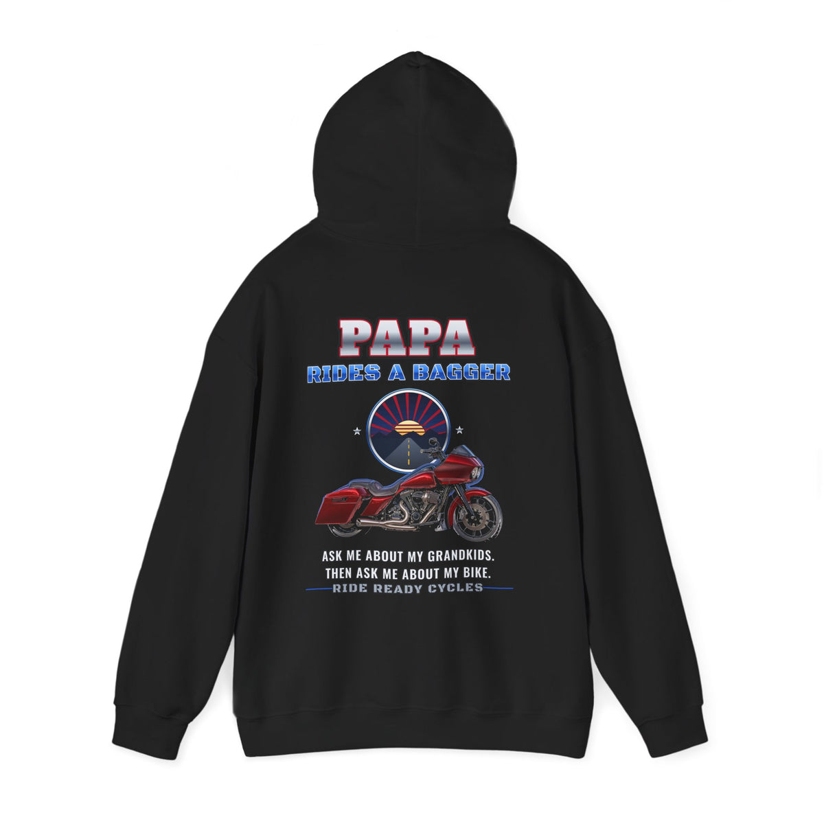 Papa Rides A Bagger Hoodie - view 3