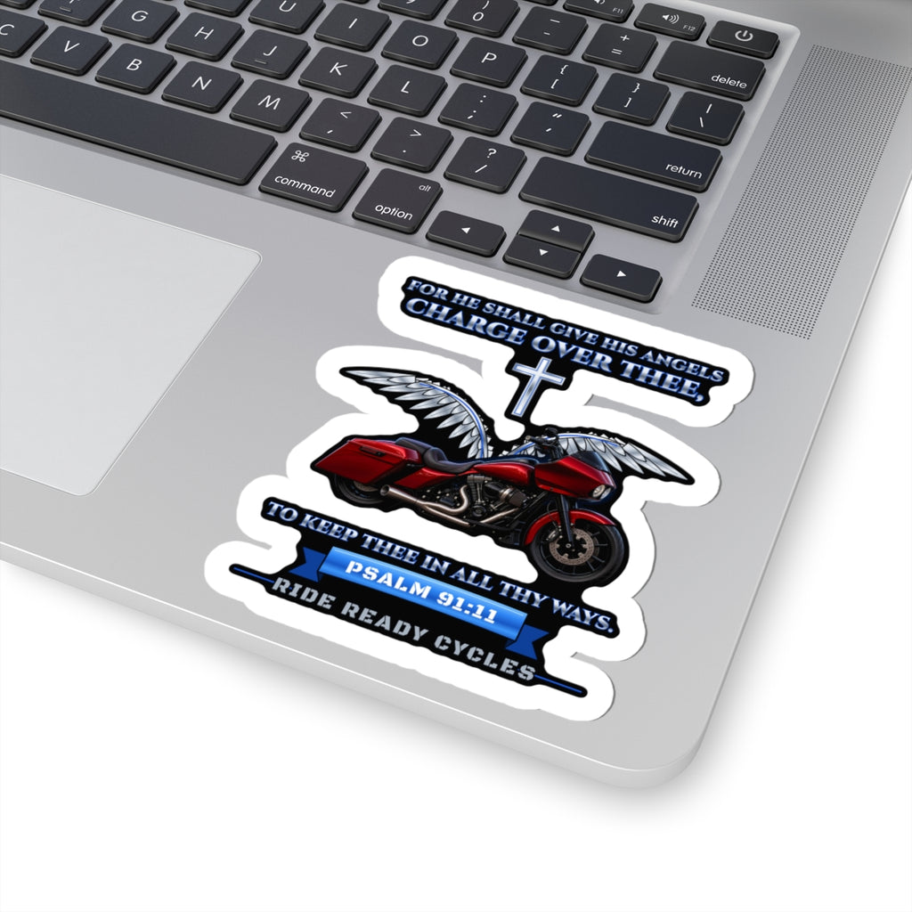 Psalm 91:11 Angels Over Thee Sticker
