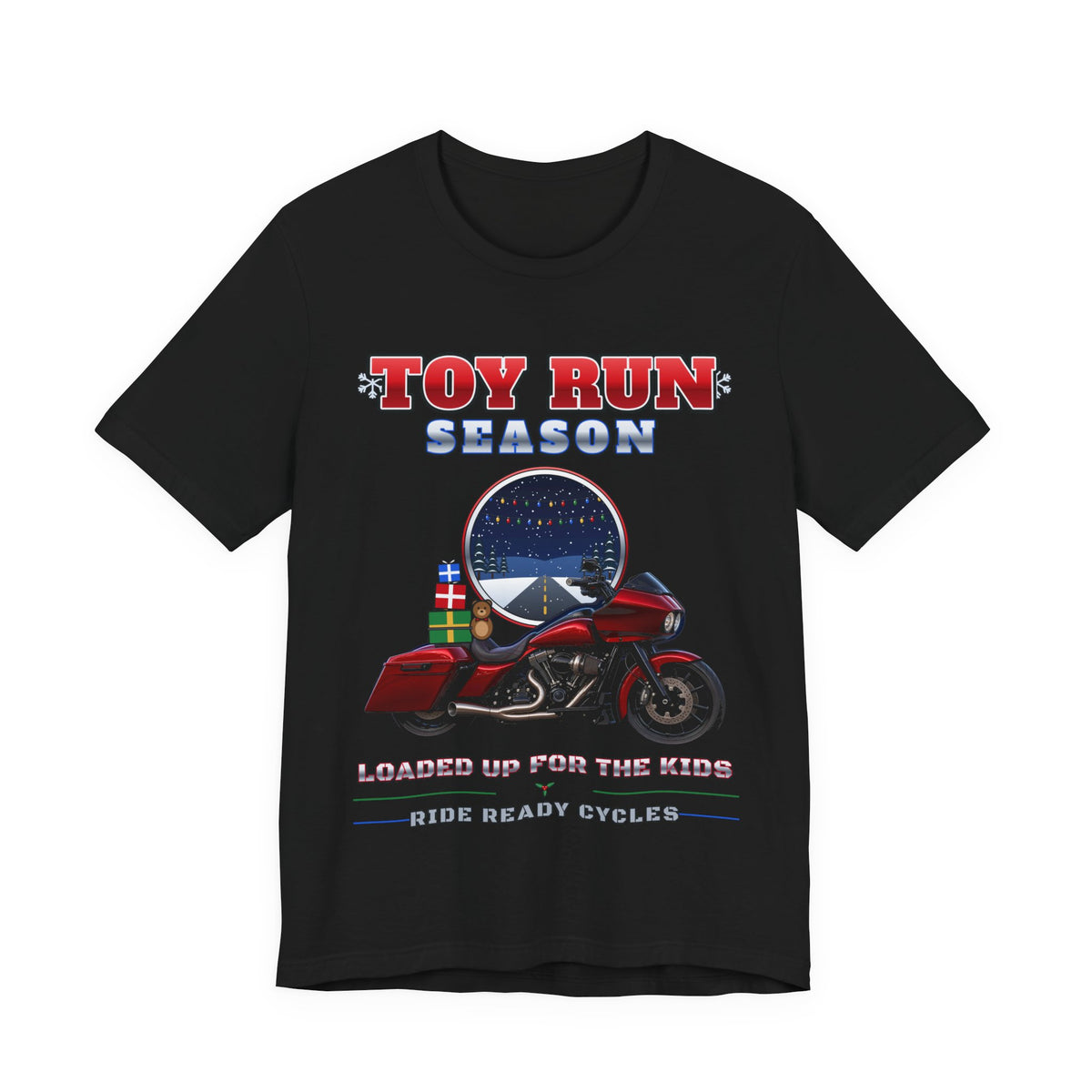 Toy Run Season Tee by Ride Ready Cycles