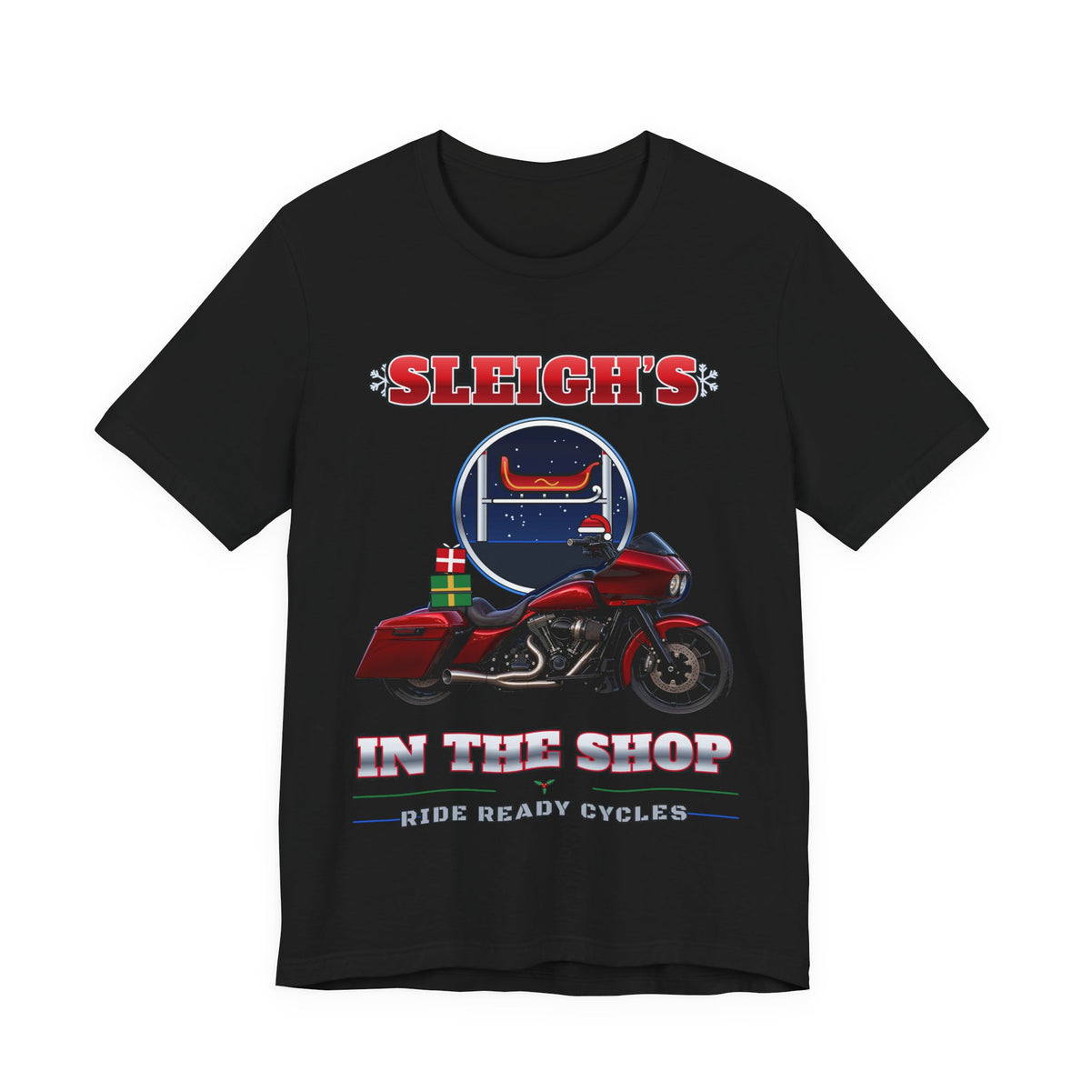 Sleigh’s In The Shop Tee by Ride Ready Cycles