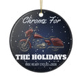 Chrome For The Holidays Ornament by Ride Ready Cycles