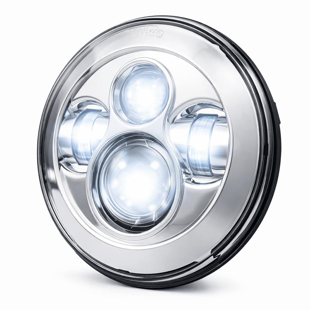 Eagle Lights 7 in LED Headlight Kit Chrome 8700C-RADIO - view 2