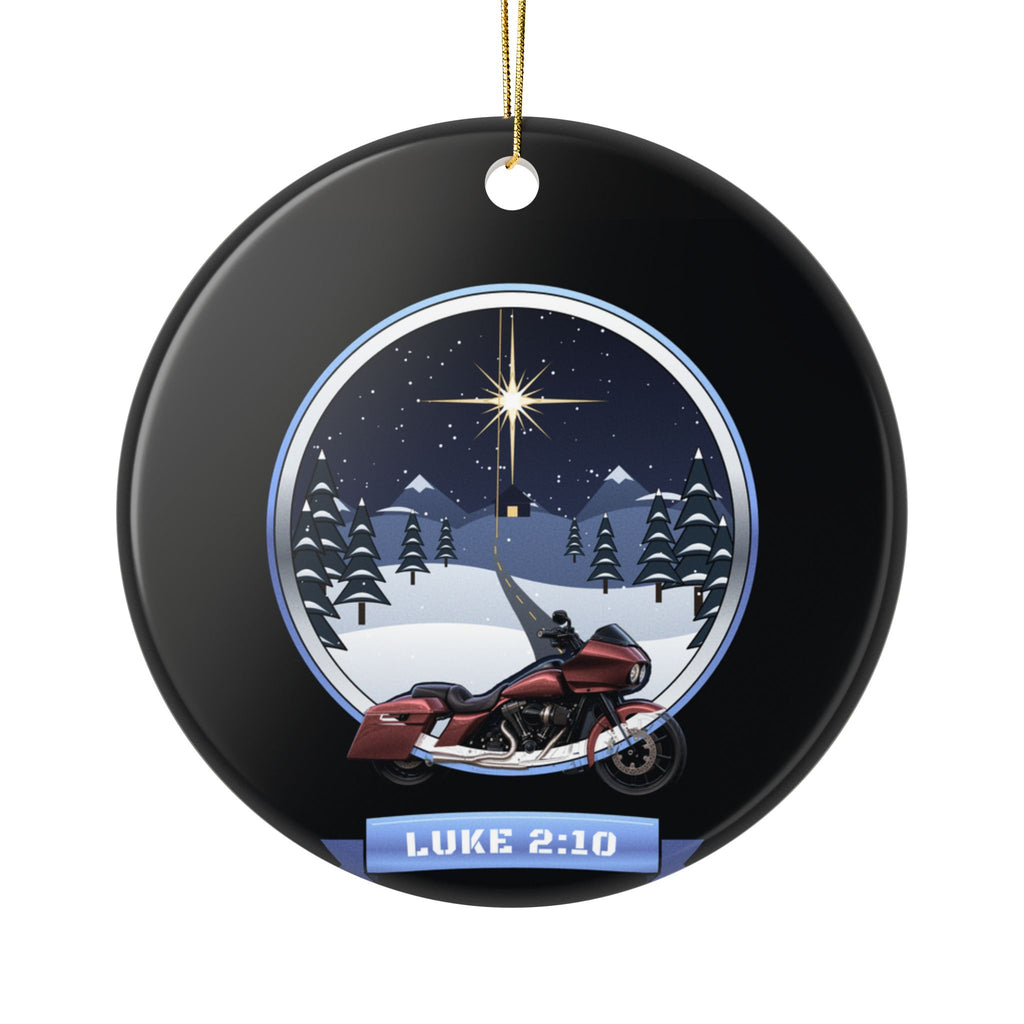 Good Tidings of Great Joy, Luke 2:10 Christmas Ornament | Ride Ready Cycles