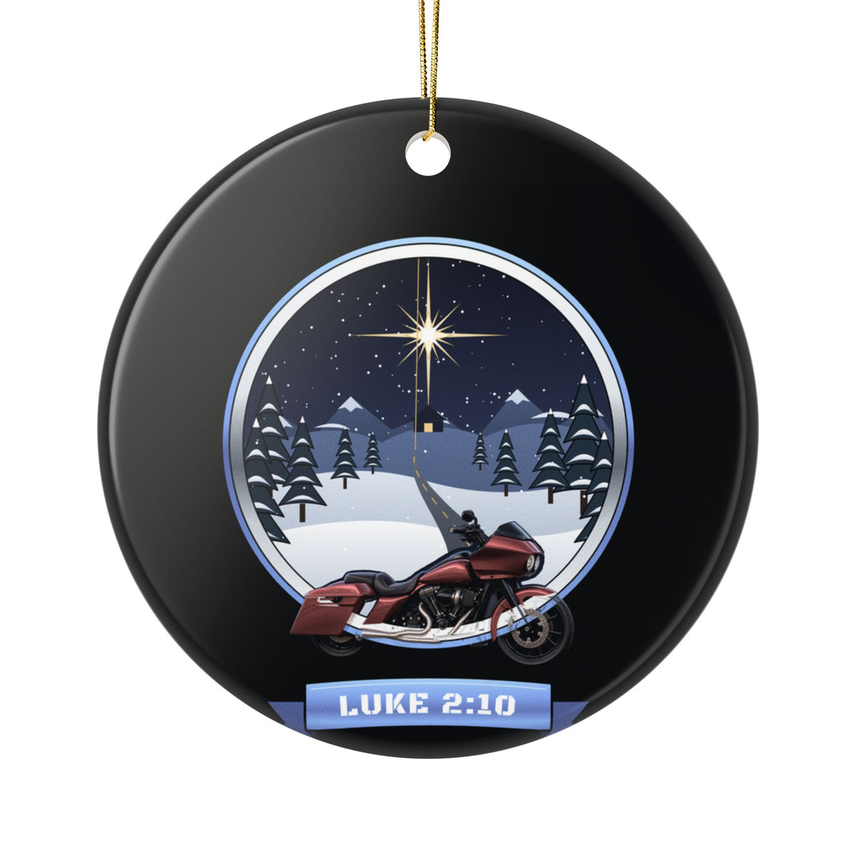 Good Tidings of Great Joy, Luke 2:10 Christmas Ornament | Ride Ready Cycles