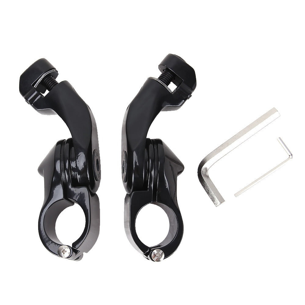 Highway Foot Peg Mount Clamps Black, 1-1/4 in Engine Guard by Ride Ready Cycles