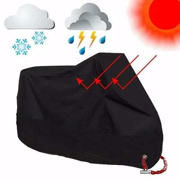 XXXL Waterproof Motorcycle Cover Black for Baggers w/ Trunk - view 4