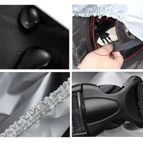 XXXL Waterproof Motorcycle Cover Black for Baggers w/ Trunk - view 5