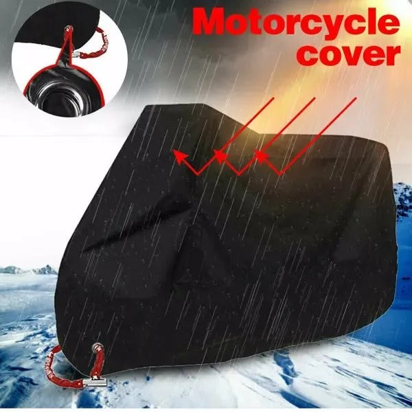 XXXL Waterproof Motorcycle Cover Black for Baggers w/ Trunk - view 6