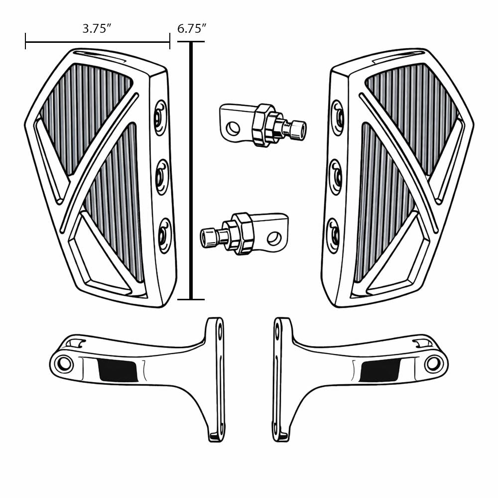 Eagle Lights IRONGRIP Passenger Floorboards IRON-PASSENGER-B - view 3