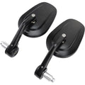 Black CNC aluminum bar-end mirrors, pair