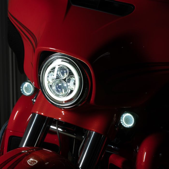 HOGWORKZ 7" HALOMAKER LED Headlight Chrome HW167004