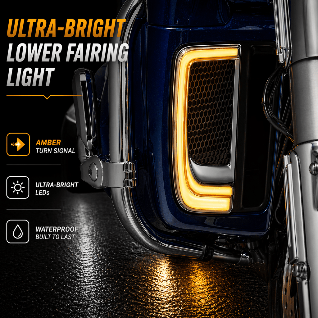 Eagle Lights SUNBURST Lower Fairing Grills LED DRL GRL-01-B - view 3