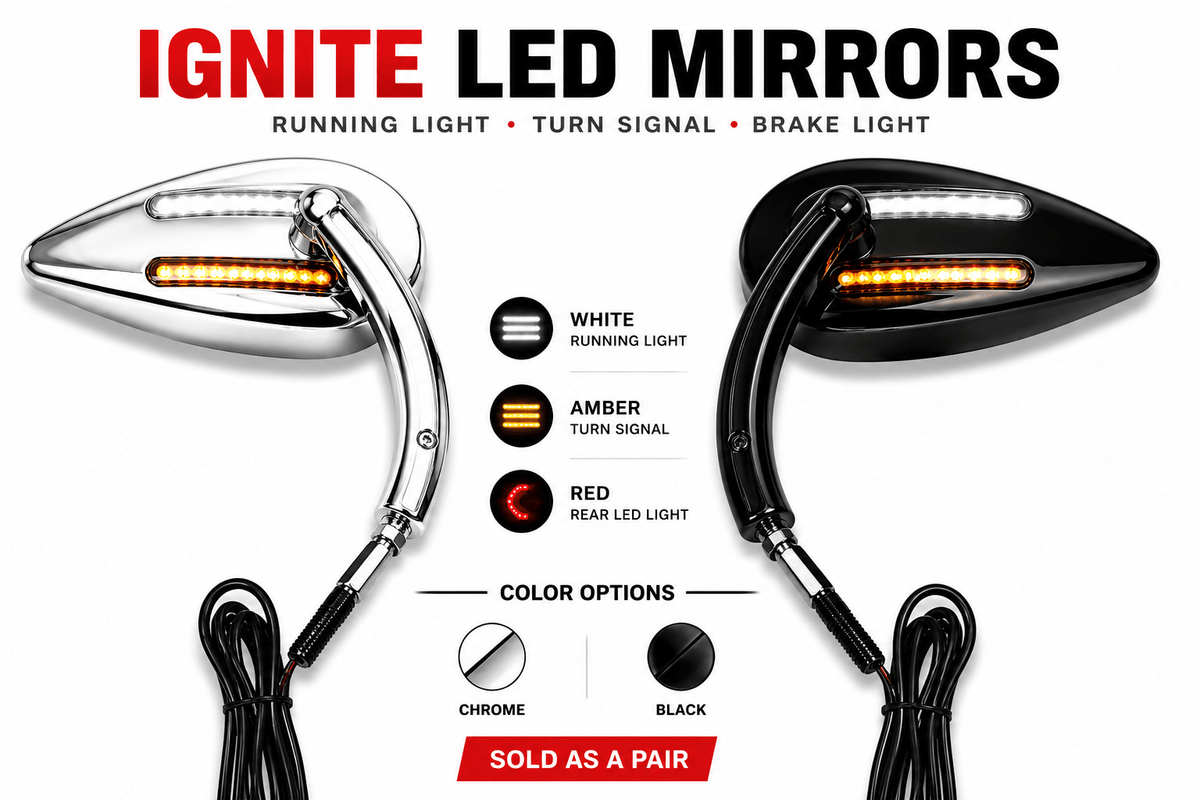 Eagle Lights IGNITE LED Turn Signal Mirrors Chrome IGNITE-C - view 2