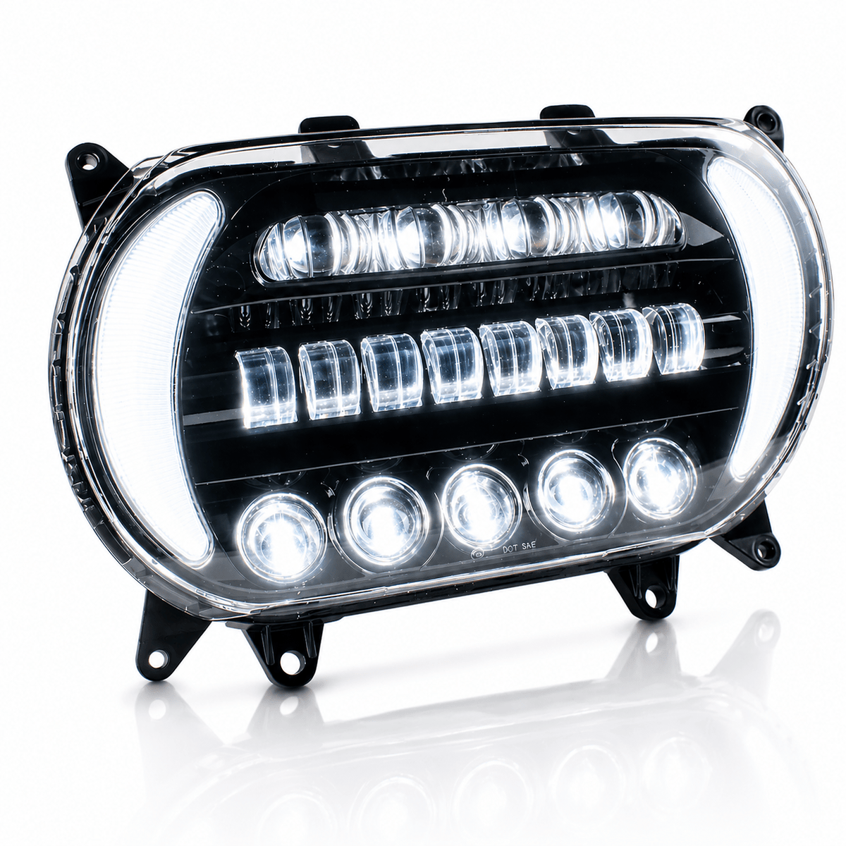 Eagle Lights Frame Fairing LED Headlight Black 9500B-15RG