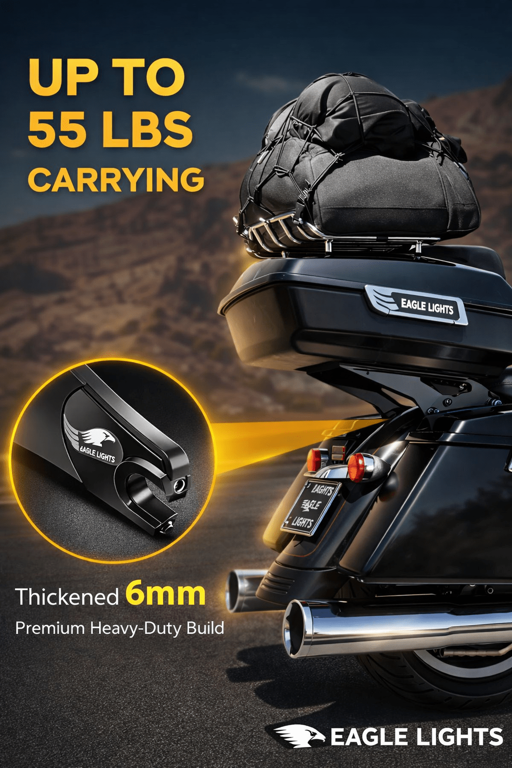 Eagle Lights Detachable Trunk Mount Rack 55 lb TP-MOUNT-B - view 2