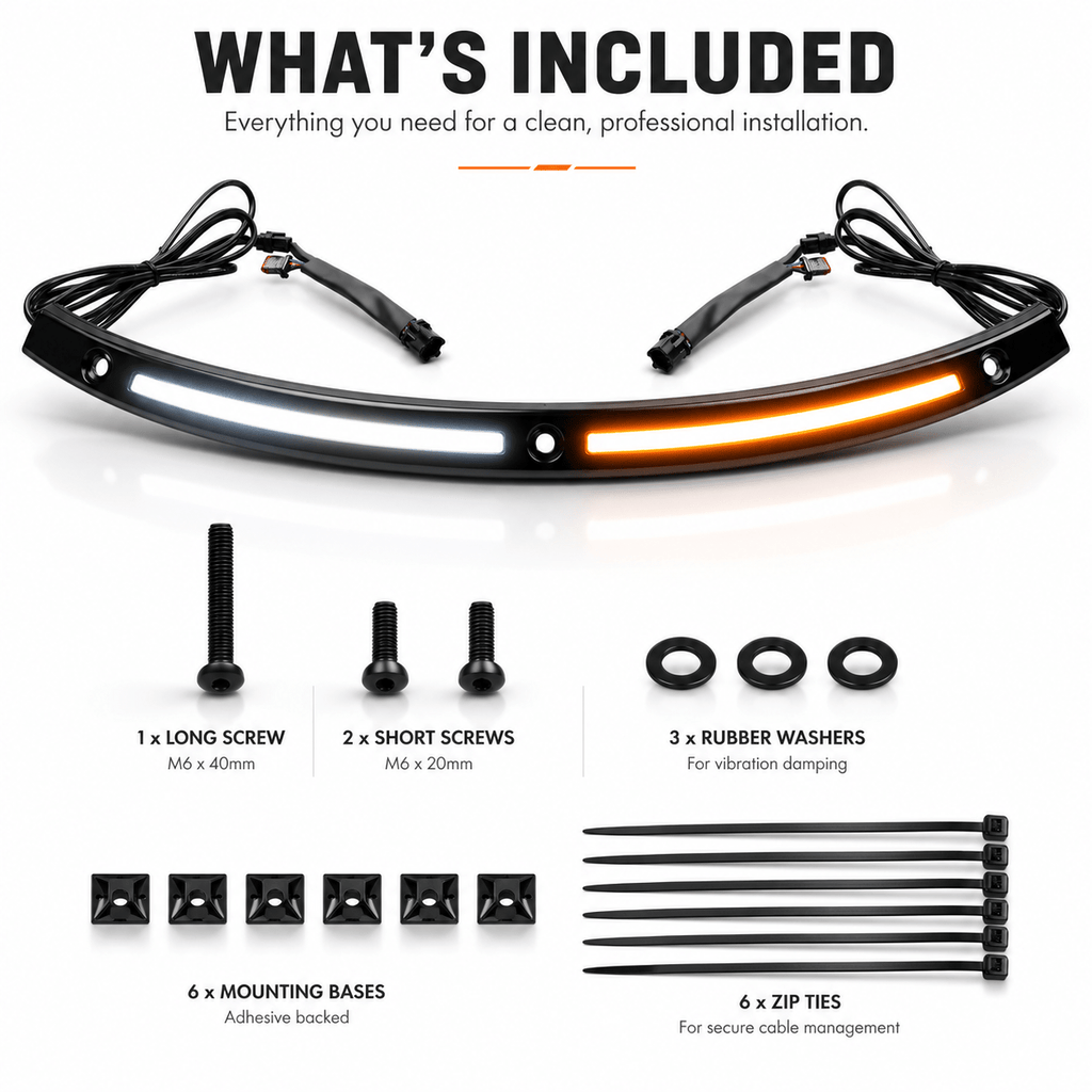 Eagle Lights HALOS LED Windshield Trim Black TOUR14-WIND - view 3